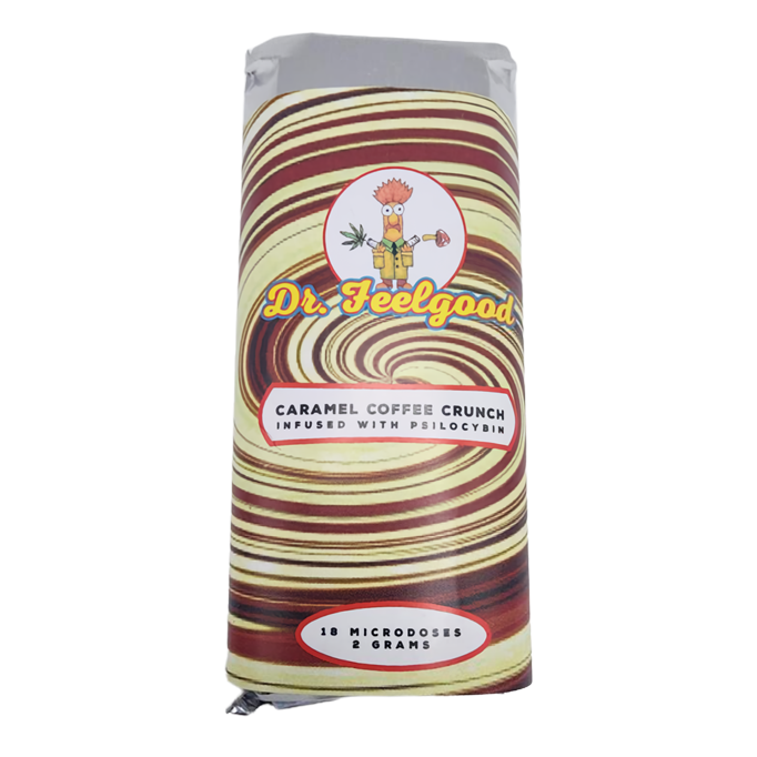 Dr. Feelgood – Karamell-Kaffee-Crunch-Schokoriegel